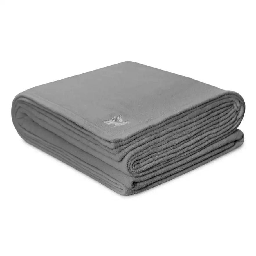 Boca Terry Polar Fleece Blanket - Queen - Charcoal Grey
