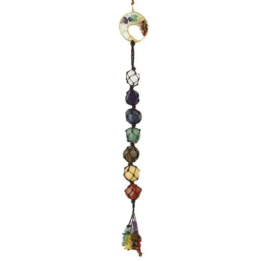 16" 7 Chakra Tree of Life Healing Crystals Door Charm