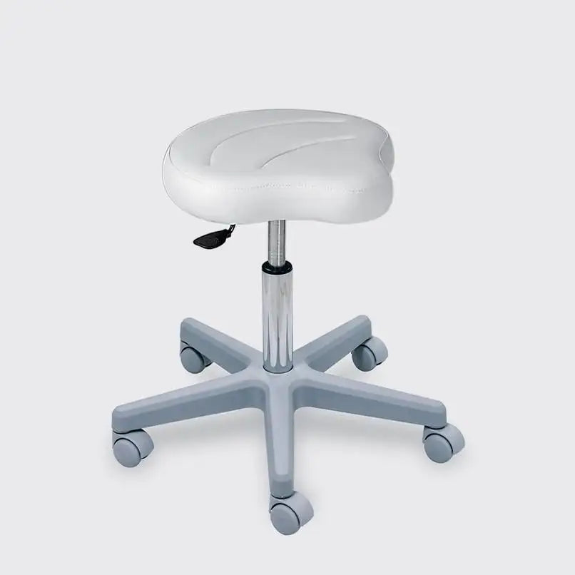050 Saddle Seat Pedicure Stool With Gaslift Regulation and Plastic Base - Height 17.3"-21.2"