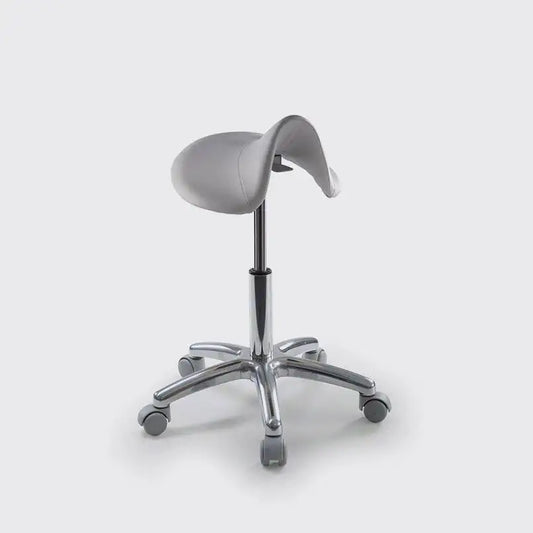 052 Saddle Seat Stool With Gaslift Regulation and Aluminum Base - Height 22.4"-29.5"