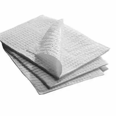 Nail Towel w/ Poly Backing, 2-Ply, White, 500/Case