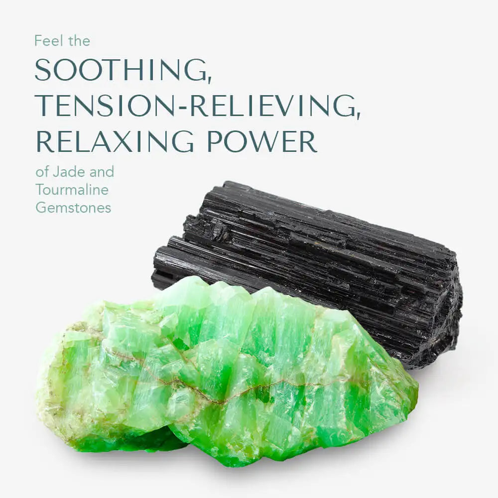 Jade and tourmaline gemstones for soothing far infrared heat therapy