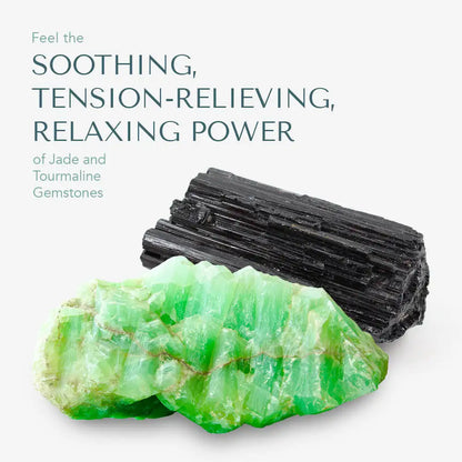 Jade and tourmaline gemstones for soothing far infrared heat therapy