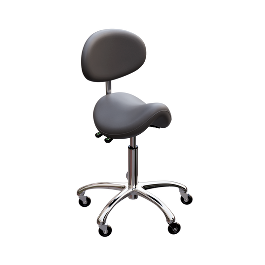 SPA NUMA LOLA Saddle Stool with Backrest Gray