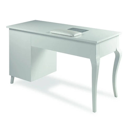 Marylin Wood Manicure Table - Includes: Nail Dust Collector, Hand Rest and 3 Drawers