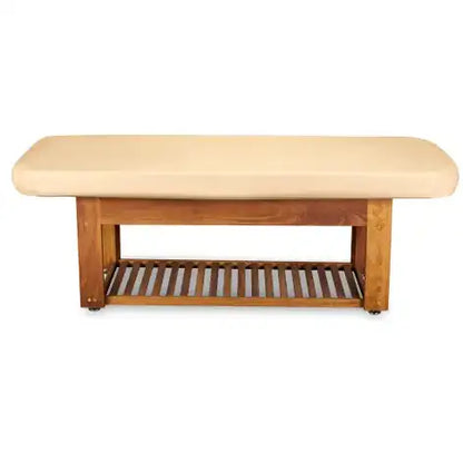 Living Earth Crafts Napa Teak La Mer wet dry treatment table with teak frame