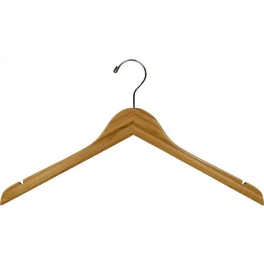 17" Bamboo Top Hanger W/ Notches - 100 Pack