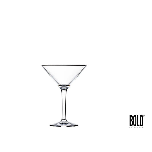 Revel 10 oz martini glass in clear premium polycarbonate, Bold Drinkware