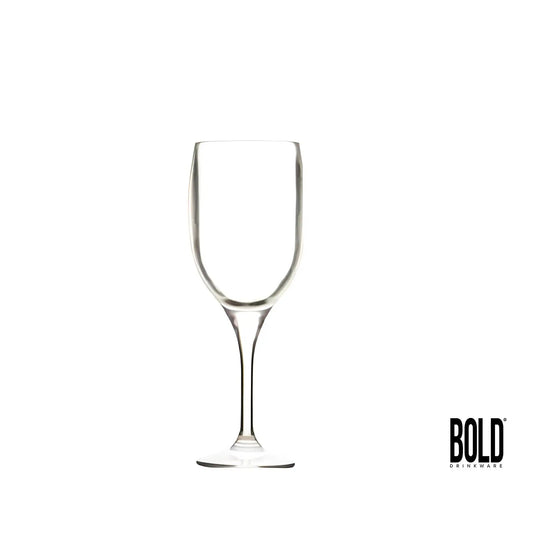 Revel 15 oz elegant stemmed wine and spritz glass in clear polycarbonate by Bold Drinkware