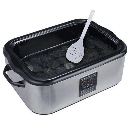 Master Massage LED Digital Display Stainless Hot Stone Heater 18 Quart