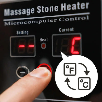 Master Massage LED Digital Display Stainless Hot Stone Heater 18 Quart