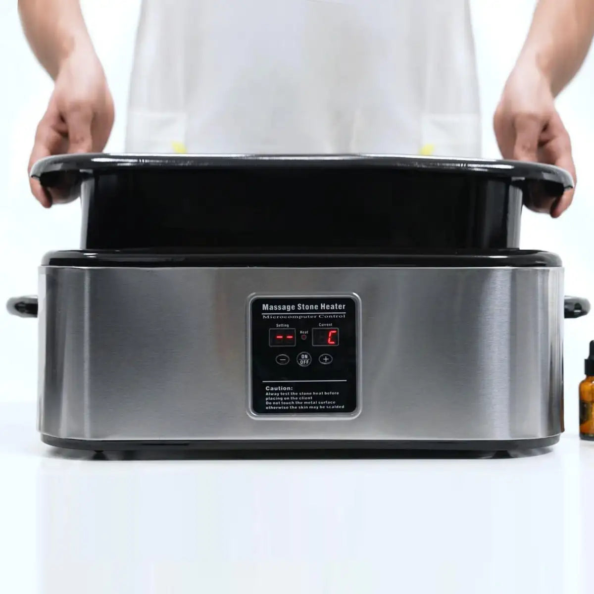Master Massage LED Digital Display Stainless Hot Stone Heater 18 Quart