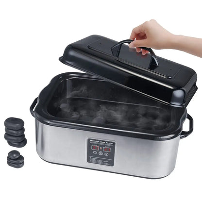 Master Massage LED Digital Display Stainless Hot Stone Heater 18 Quart