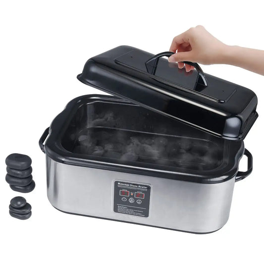 Master Massage LED Digital Display Stainless Hot Stone Heater 18 Quart