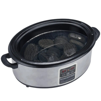 Master Massage LED Digital Display Stainless Hot Stone Heater 6 Quart