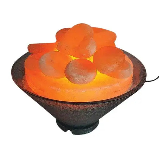 Harmony Salt Himalayan Salt Stone Warmers Poly Carbonate Bowl W/20 Massage Stonesw/Dimmer Cord & 75W Bulb