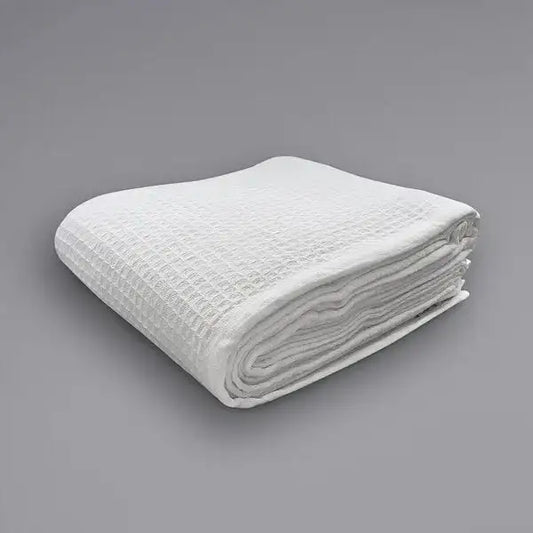 Boca Terry Jaipur Big Honeycomb Thermal Cotton Blanket - King - White