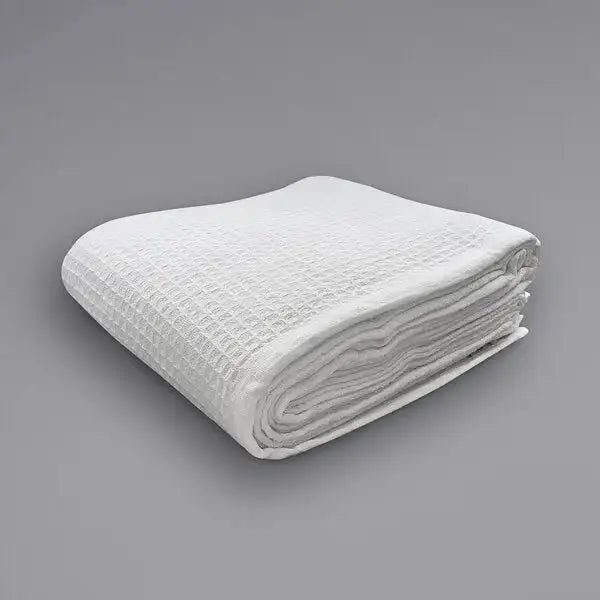 Boca Terry Jaipur Big Honeycomb Thermal Cotton Blanket - Queen - White