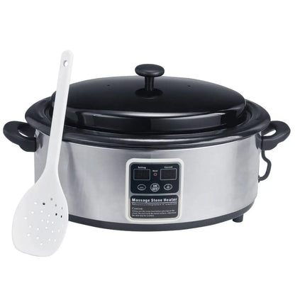 Master Massage LED Digital Display Stainless Hot Stone Heater 6 Quart