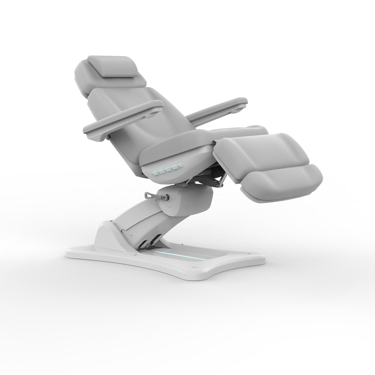 Silverfox 2246BN medical treatment chair with rotation in light grey microfiber upholstery