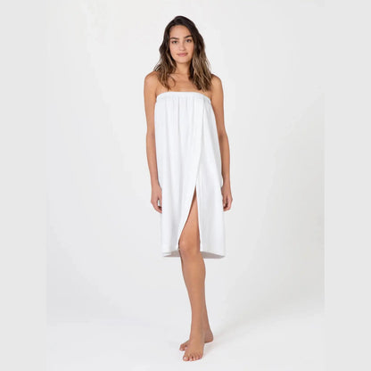 Canyon Rose Terry Spa Wrap - White