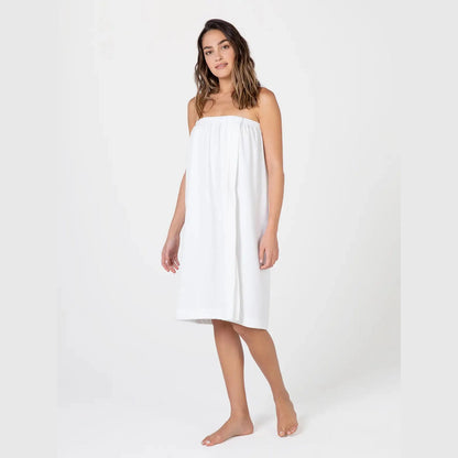 Canyon Rose Terry Spa Wrap - White