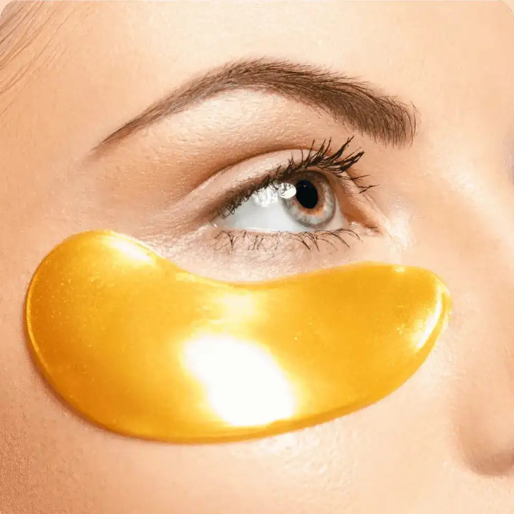 Martinni Beauty 24K Gold Luminous Eye Masks, 5 pairs of gold hydrogel under-eye patches for puffiness and dark circles