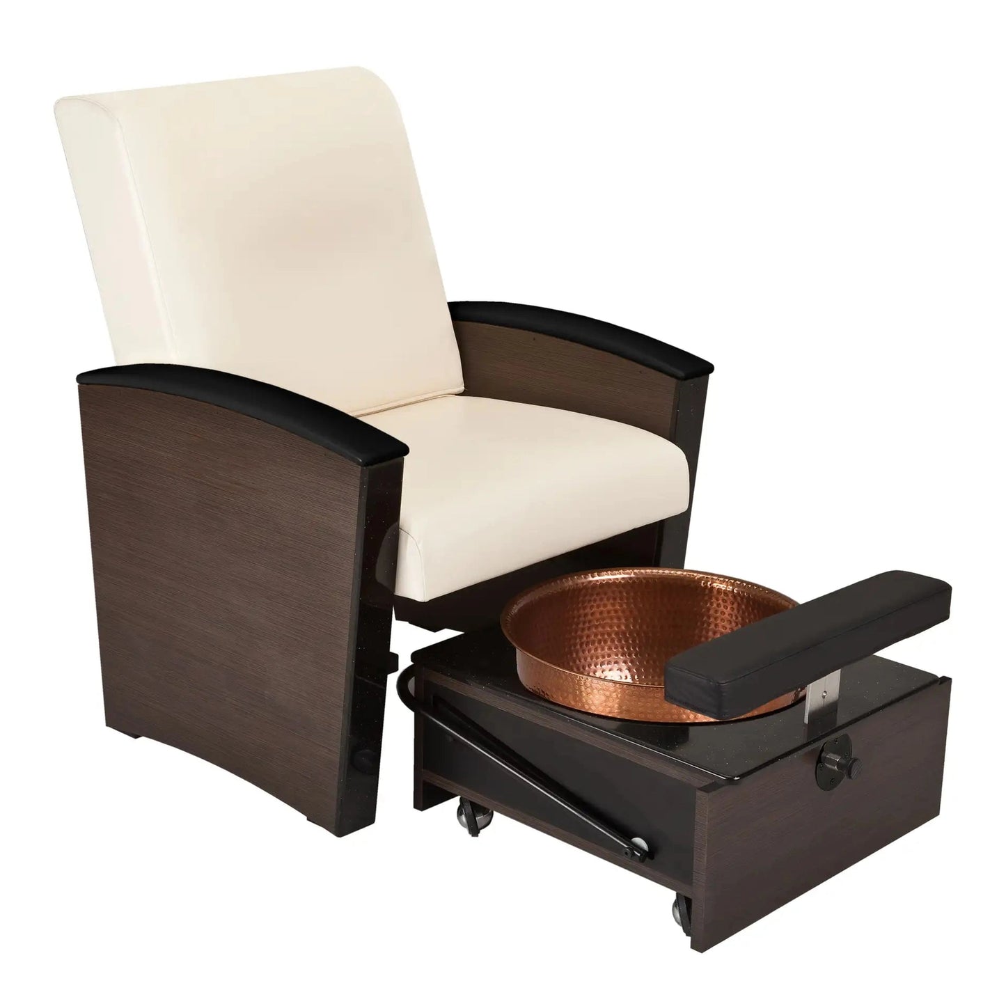 Living Earth Crafts Mystia Pedicure Chair with non-plumbed TuckAway™ with Copper Bowl