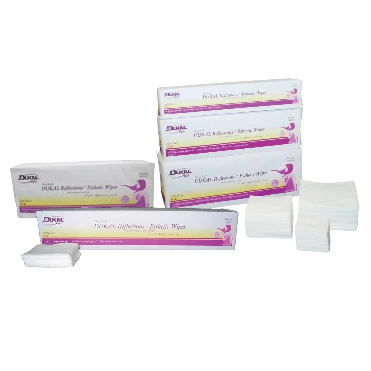 Non-woven Wipes 2x2 (opens to 4x4) 100% Esthethic COTTON  - 200 PK