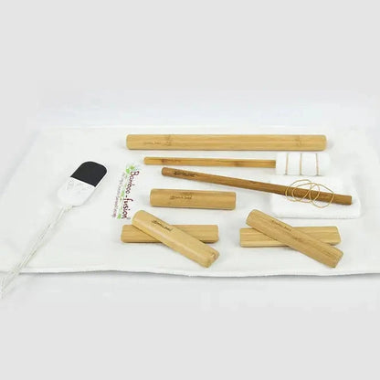 Bamboo-Fusion Table Stick Set W/Heating Pad & Cover W/ Dvd