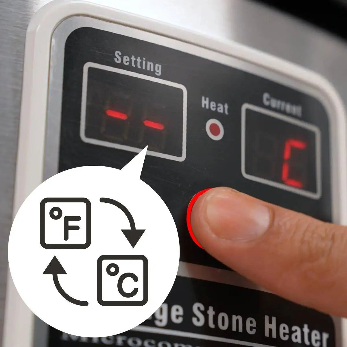 Master Massage LED Digital Display Stainless Hot Stone Heater 6 Quart