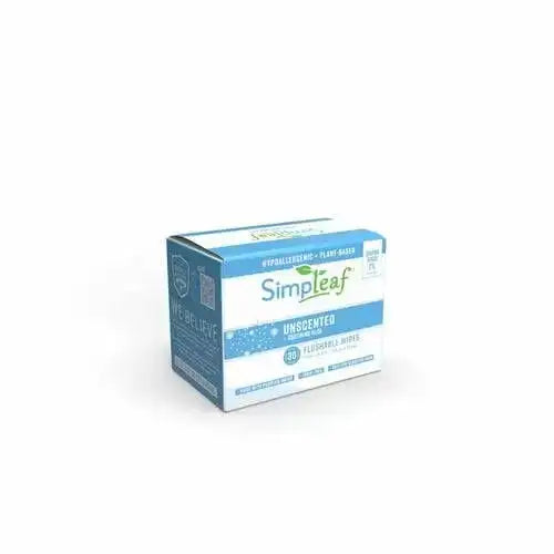 Simpleaf Unscented Flushable Wipes Single Wipes, 30 count
