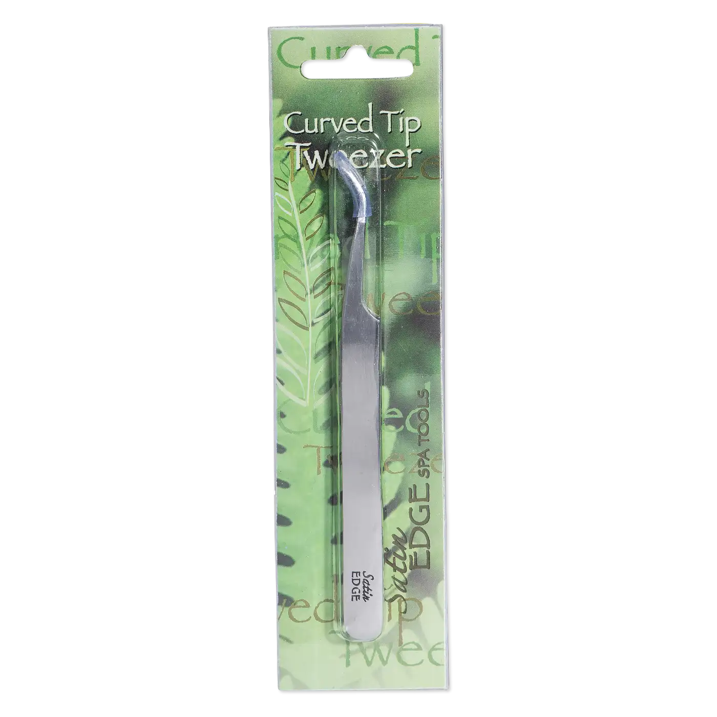 Satin Edge Curved Tip Tweezer - 4 3/4"