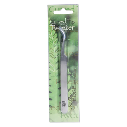 Satin Edge Curved Tip Tweezer - 4 3/4"