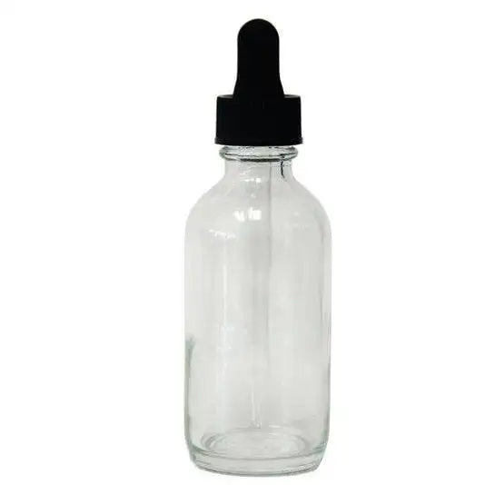 Clear Glass Dropper Bottle 2 oz