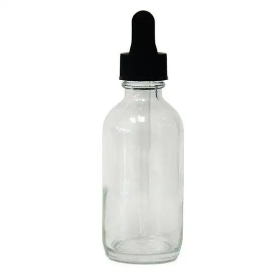 Clear Glass Dropper Bottle 2 oz