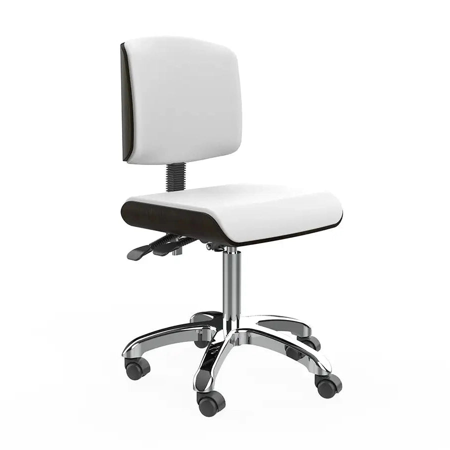 Silver Fox 1071 Luxury Rolling Stool with Back