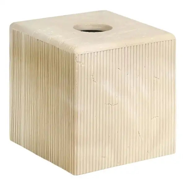room360 Casablanca 5 1/2 x 5 1/2 Sandstone Resin Square Tissue Box Cover