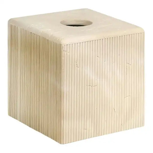 room360 Casablanca 5 1/2 x 5 1/2 Sandstone Resin Square Tissue Box Cover