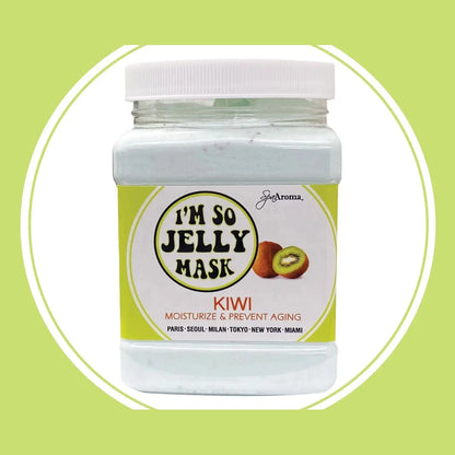 I'm So Jelly Kiwi Face Mask 30oz in jar with kiwi extract for hydration and radiance