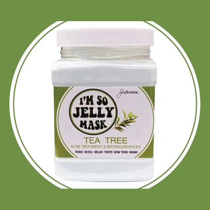 Tea Tree Clarifying HydroJelly Mask on olive background for oily skin