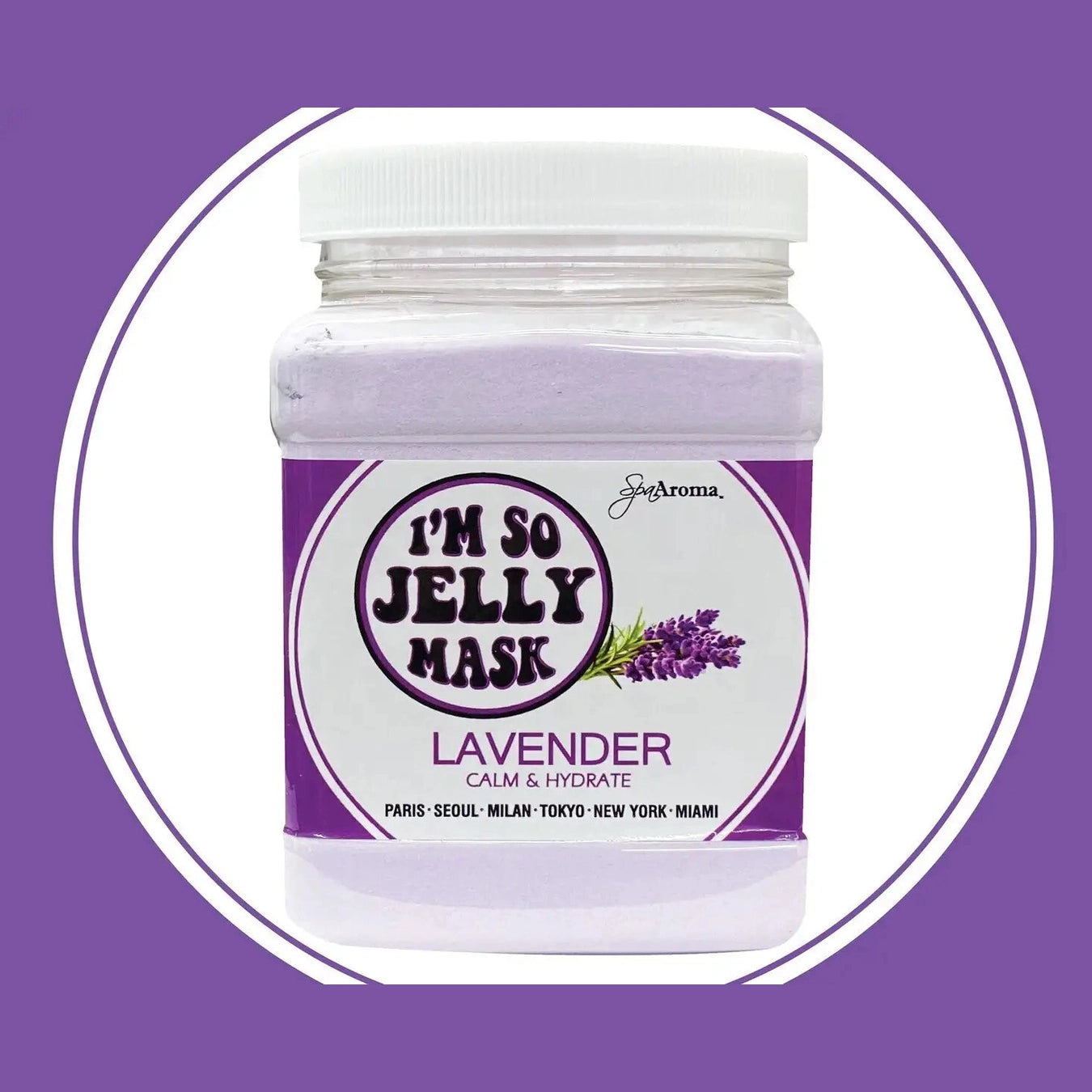I'm So Jelly Mask Lavender 30 oz calming hydrojelly face mask in jar