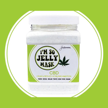 I'm So Jelly CBD Face Mask in white speckled jelly with calming botanicals for redness