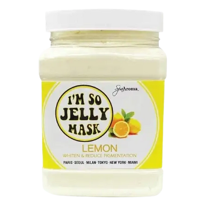 I'm So Jelly Lemon HydroJelly Mask on white background for whitening skin