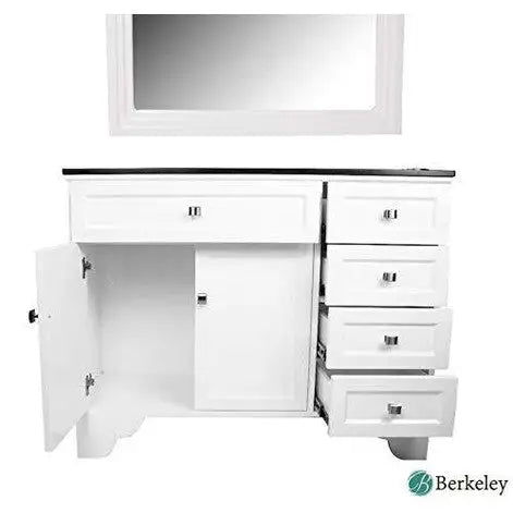 MAYBELLE Traditional Vanity Styling Station w/ Mirror (White)