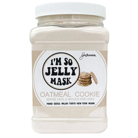Oatmeal Cookie Repair HydroJelly Face Mask 30oz tub showing beige texture and label