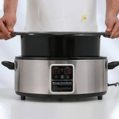 Master Massage LED Digital Display Stainless Hot Stone Heater 6 Quart