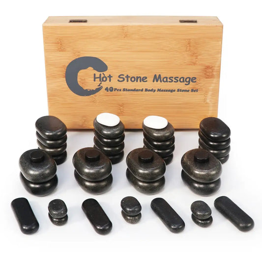 Master Massage Basalt Massage Stone Set - 40 pc