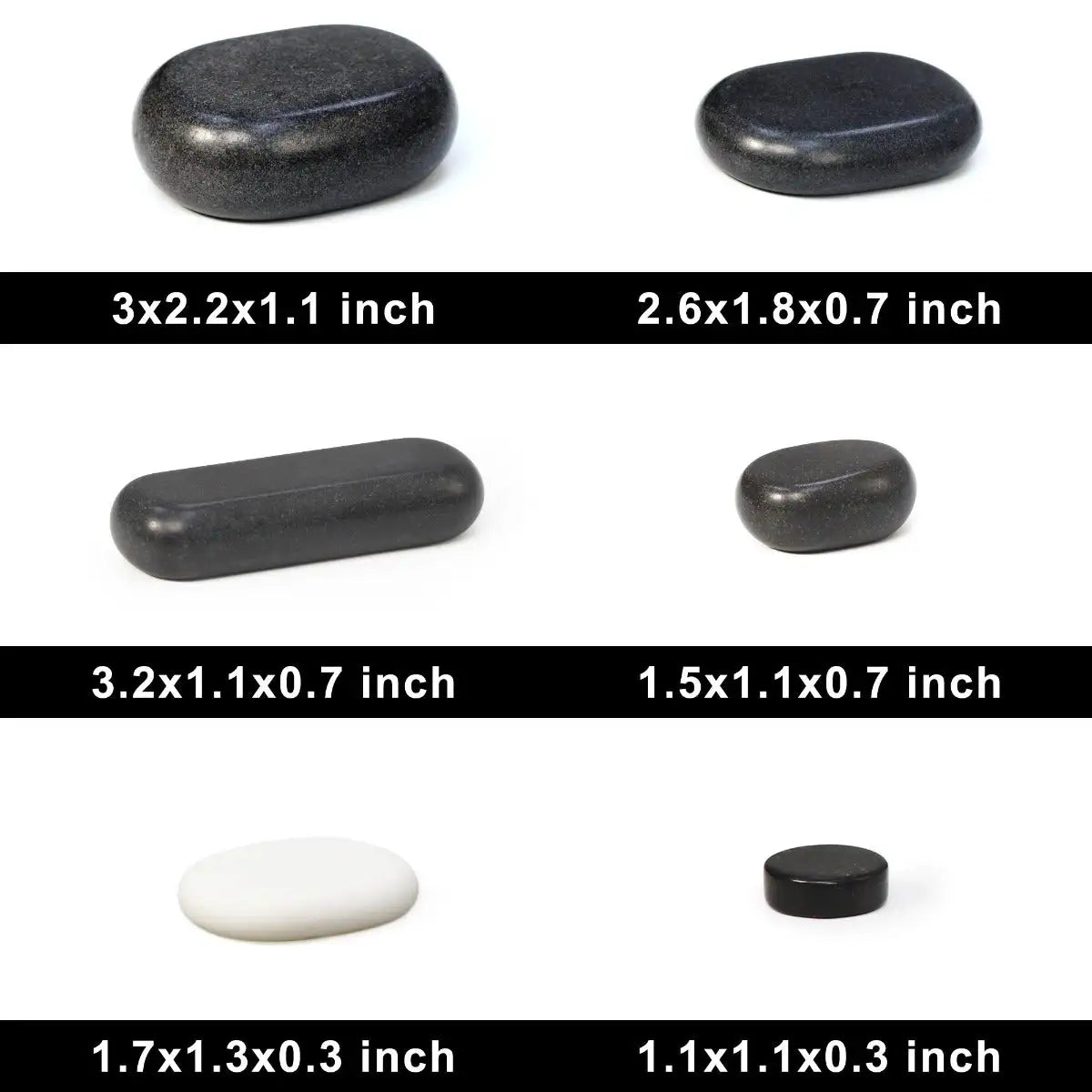 Master Massage Basalt Massage Stone Set - 40 pc