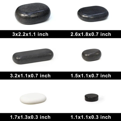 Master Massage Basalt Massage Stone Set - 40 pc